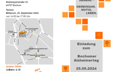 Bochumer Alzheimertag am 25. September und Seminar für Angehörige